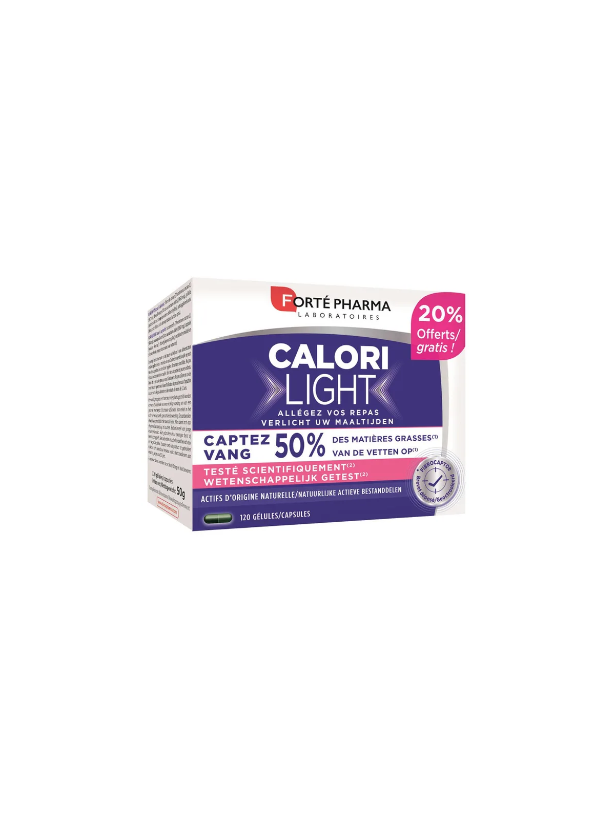 Forté Pharma - Calorilight 120 gélules, capteur de graisses